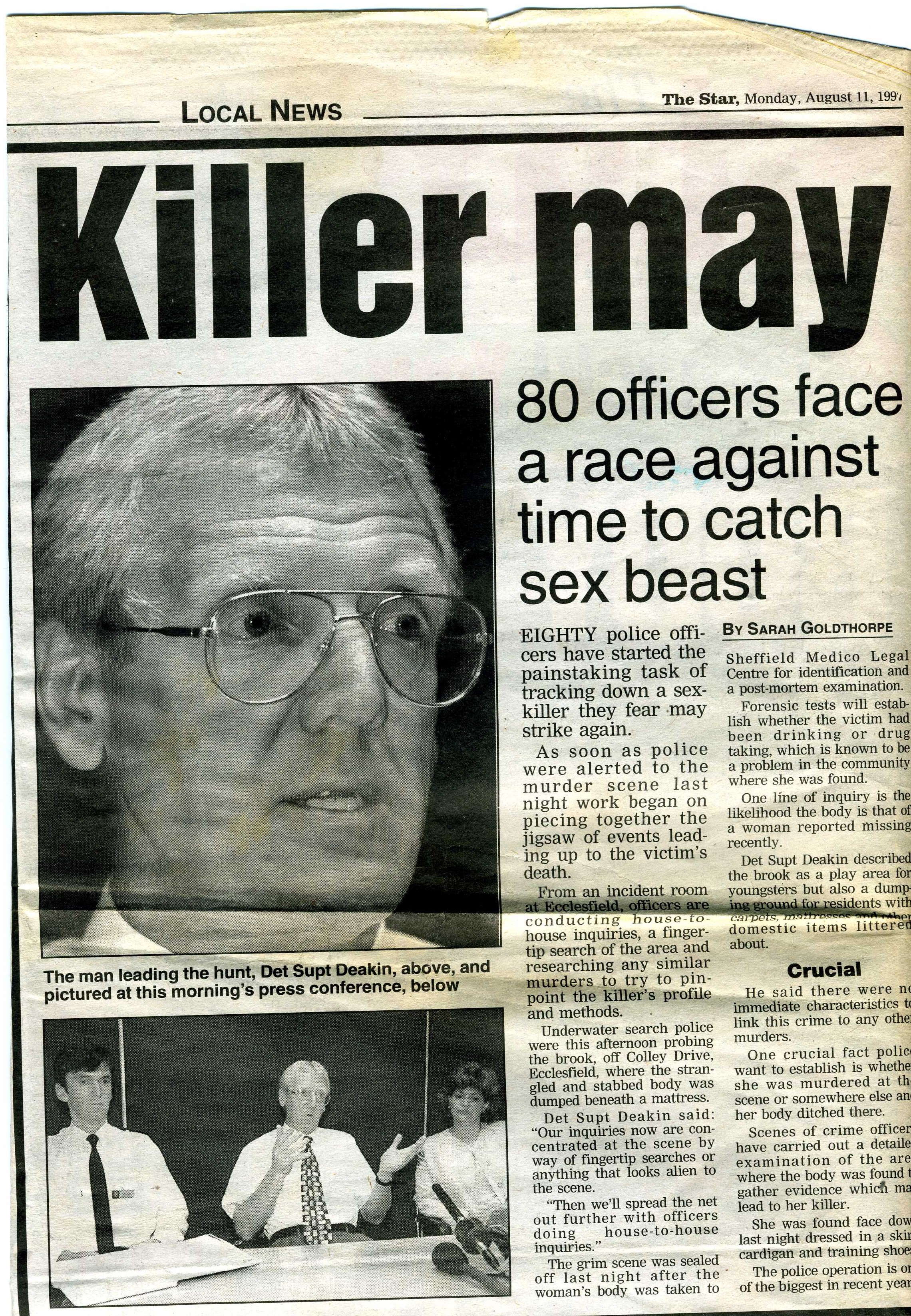 BODY IN BROOK Killer may strike again part 2