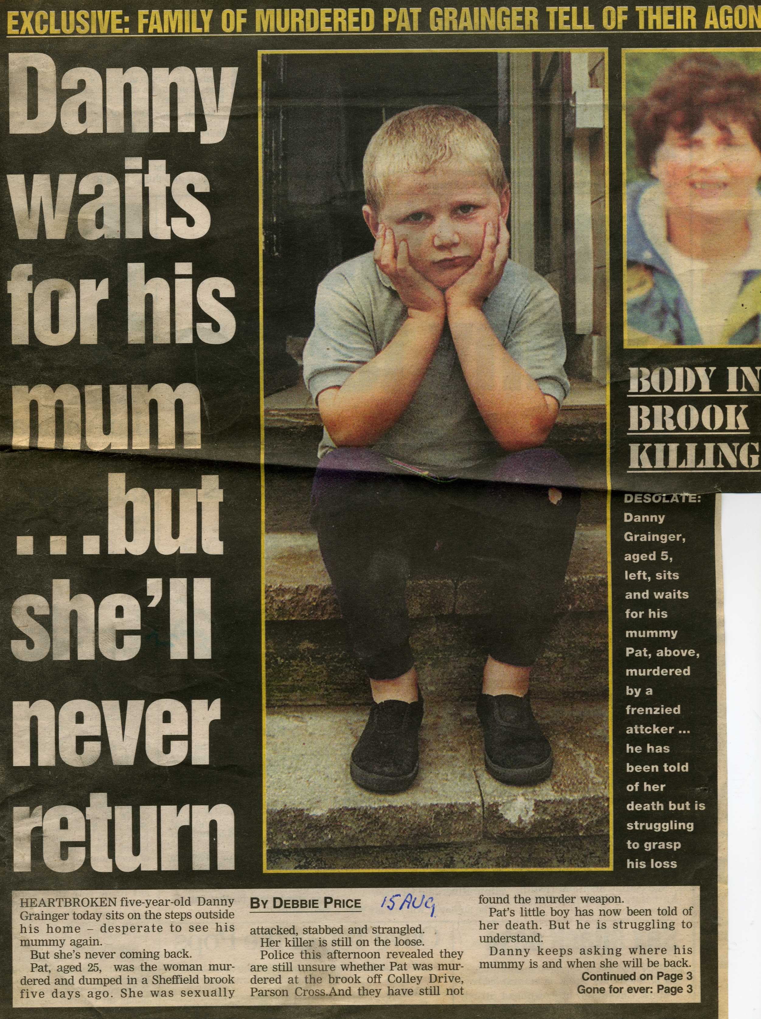 Danny waits for his mum .. but she'll never return