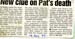 New clue on Pat's death