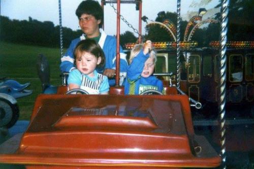 Mum in the back, My mums niece Sarah and me in the front